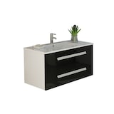 thumbnail of Waschbecken Waschtisch Badschrank Badmöbel Badset RAPPERSWIL schwarz