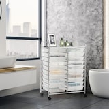 thumbnail of COSTWAY Carrinho de Rodas com 20 Gavetas Empilháveis, Carrinho de Gavetas, Contentor com Rodas com Estrutura Metálica e Prateleira