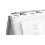 thumbnail of ALLboards Doppelseitige Werbetafel, Kundenstopper, Größe: B2, in einem silbernen Aluminiumrahmen, abschließbar