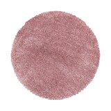 thumbnail of Teppich Hochflor Shaggy Uni Style Polypropylen Wohnzimmer Rosa Rund 120x120 | Kadima Design