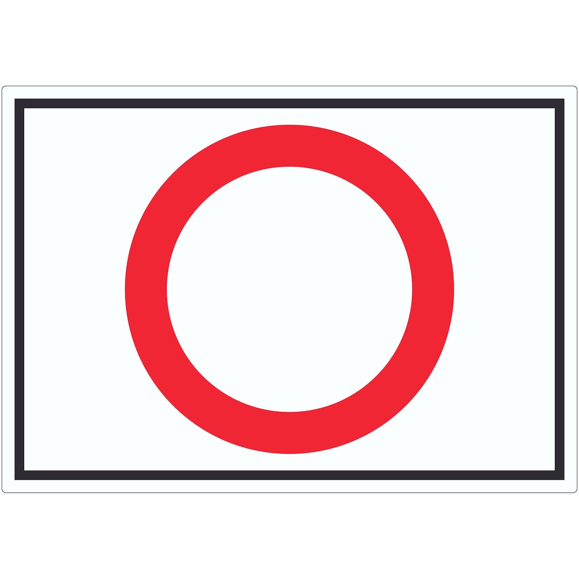 Durchfahrt verboten Symbol Aufkleber A3 (297x420mm)