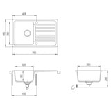 thumbnail of Granitspüle mit Abtropffläche Reversibel | vidaXL : Farbe - Cremeweiß