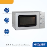 thumbnail of Exquisit Mikrowelle WP 700 J17-3 si | Unterbau | 700 Watt | Drehteller 25,5cm | Silber