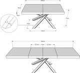 thumbnail of Ausziehtisch 200/304x90 cm Volantis Premium Kaschmir Beine anthrazit