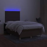 thumbnail of vidaXL Boxspringbett mit Matratze & LED Dunkelbraun 120x190 cm Stoff