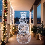 thumbnail of Boneco de Neve com Luzes Led Grinalda de Natal interior ou exterior 8 Modos e temporizador 220-240v (60cm Luz Branca 142 Led)