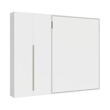 thumbnail of Cama de casal dobrável vertical Versia 160 com guarda-roupa esquerdo branco de 2 portas