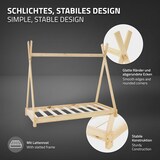 thumbnail of ML-Design Kinderbett Tipi 70x140 cm Natur mit Matratze & Lattenrost, Indianer Bett aus Kiefernholz, Hausbett für Mädchen & Jungen, Bodenbett