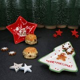 thumbnail of 2tlg Keksteller Set Patisserie Weihnachten Tannenbaum Stern Gebäckteller Snacks