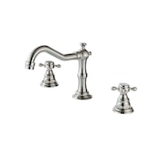 thumbnail of JULIAN | Vintage 3-Loch Badarmatur Silber gebürstet | Premium Retro Edelstahl Wasserhahn Waschbecken | Antike 2-Griff Mischbatterie Hotel Gastronomie