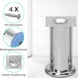 thumbnail of 8 x Möbelfuss 47 mm CHROM 80 mm