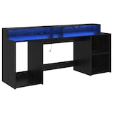 thumbnail of Bureau avec porte Chêne noir 200 x 55 x 91 cm Bois d'ingénierie Modèle Titan Panorama Stella