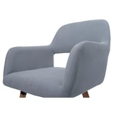 thumbnail of Décoshop26 - Chaise de salle à manger avec accoudoirs 80x56x53 cm en tissu velours côtelé gris clair pieds bois hêtre 04_0009834