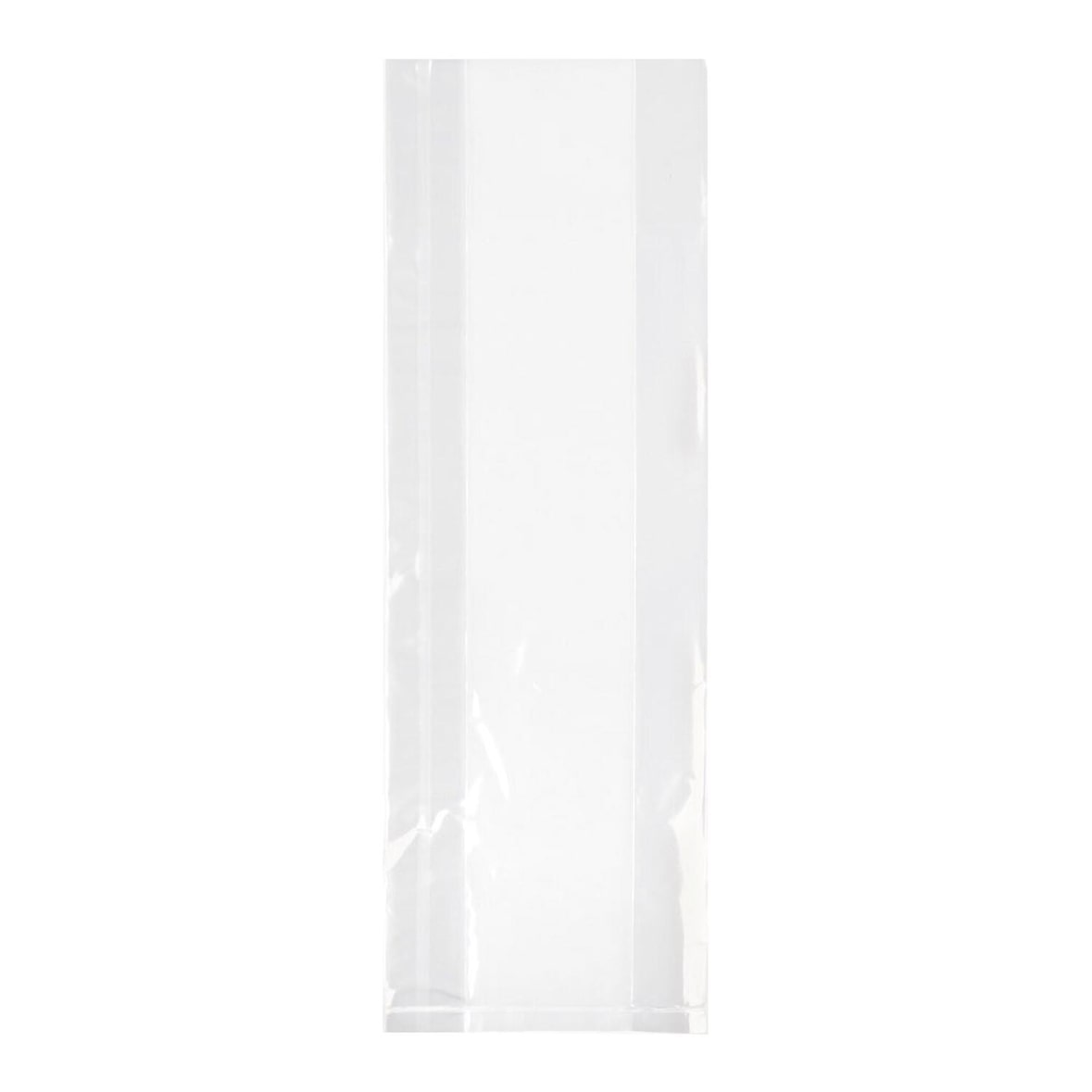 600x Seitenfaltenbeutel 100+50x300 mm mit Siegelnaht transparent OPP 30my