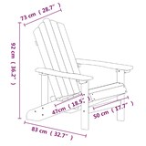thumbnail of vidaXL Adirondack-Gartenstühle mit Tisch HDPE Braun