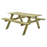 thumbnail of Mesa Picnic Jardín Madera Tratada Autoclave Strong 165, 2 Bancos, 164 x 150 x 75cm 6/8 Adultos, Espesor 20/28 mm, Normativas EN581 y FSC The HomeWeeks