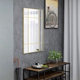 thumbnail of Espelho de Parede Retangular 90x60 cm com Moldura de Metal Espelho Decorativo para Sala Quarto Entrada Dourado