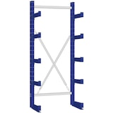 thumbnail of PROREGAL Kragarmregal einseitig TAURUS | Grundregal | frei verstellbare Kragarmen | HxBxT 200x100x60cm | 5 Ebenen | Armlast 500kg | Enzianblau