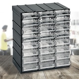 thumbnail of Unidad de almacenamiento modular en plástico L 192 x P 148 x H 230 mm con 24 cajones transparentes