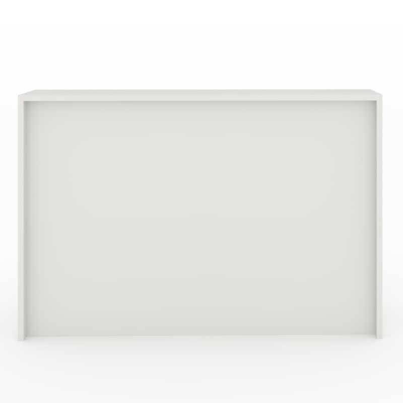 Oficit. Mostrador laminado blanco. Fácil de montar. Fabricado en España. Medidas: 160x50x105 (ancho x fondo x alto)