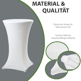 thumbnail of 5er Set Stehtischhusse 60 cm weiß Tischdecke Husse Partytisch Bistrotisch Decke