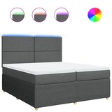 thumbnail of vidaXL Boxspringbett mit Matratze Dunkelgrau 200x200 cm Stoff