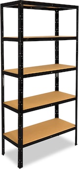 thumbnail of shelfplaza BLACK 180x45x30 cm Schwerlastregal in schwarz mit 5 Böden und 175 kg Traglast pro Boden