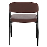 thumbnail of Lote de 6 silla de comedor HWC-P29, silla de cocina, sillón, silla tapizada, industrial retro vintage imitación cuero ~ rojo óxido