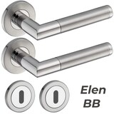 thumbnail of Türgriff Edelstahl Türgarnitur Türdrücker Türbeschlag Türklinke Innentür Bad WC ELEN BB Garnitur-SET