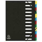 thumbnail of Exacompta 55121E 6x Ordnungsmappe HARMONIKA mit ausgestanzten Fenstern und Gummizug , aus Colorspan-Karton, mit 12 Fächern, für DIN A4 - Schwarz