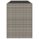 thumbnail of Mesa alta bar con superficie vidrio ratán PE gris 185x80x110 cm