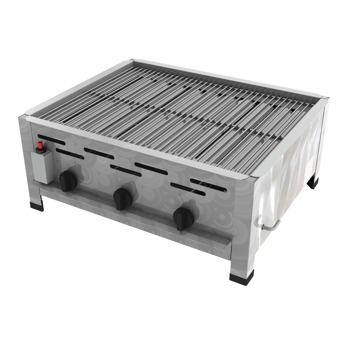 ChattenGlut Professional Gastrobräter 3-flammig Tischgerät 10,8kW und Rost