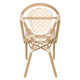 thumbnail of Chaise de terrasse style bistrot parisien en aluminium et rotin beige
