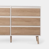 thumbnail of KLAST Cómoda de 6 cajones en madera color blanco y natural Kemi