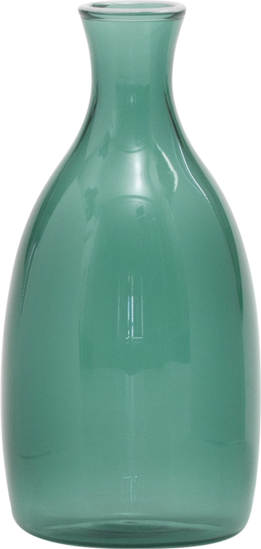 Vase Un Fiore 150 aus mundgeblasenem Borosilikatglas, Farbe Seegrün, 150 cl Fassungsvermögen, elegantes Design für die private und gewerbliche Nutzung