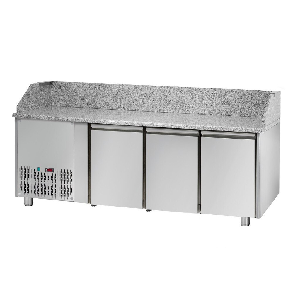 Tecnodom Pizzatheke 3 Türen GN 1/1 Motor Gruppe SX Granit Top