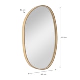 thumbnail of Miroir galet chêne OAKY 40x65