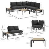 thumbnail of Outsunny - GartenloungeSet - 155Lx70Wx76.5Hcm - Grau