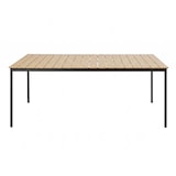 thumbnail of Table de jardin 180x90 cm en métal et bois gris