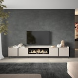 thumbnail of TV-Meubel, Lowboard, 315x61x35 cm, Voor tv's tot 80", Elektrische haard XXL, Industrieel design, Beige
