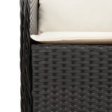 thumbnail of vidaXL 3-tlg. Garten-Essgruppe mit Kissen Schwarz Poly Rattan
