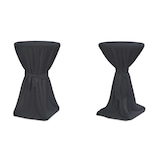 thumbnail of TexDeko Stehtischhusse Premium Anthrazit Ø 90cm mit Schleifenband