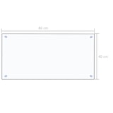 thumbnail of vidaXL Küchenrückwand Transparent 80×40 cm Hartglas