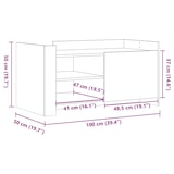 thumbnail of vidaXL Couchtisch Betongrau 100x50x50 cm Holzwerkstoff