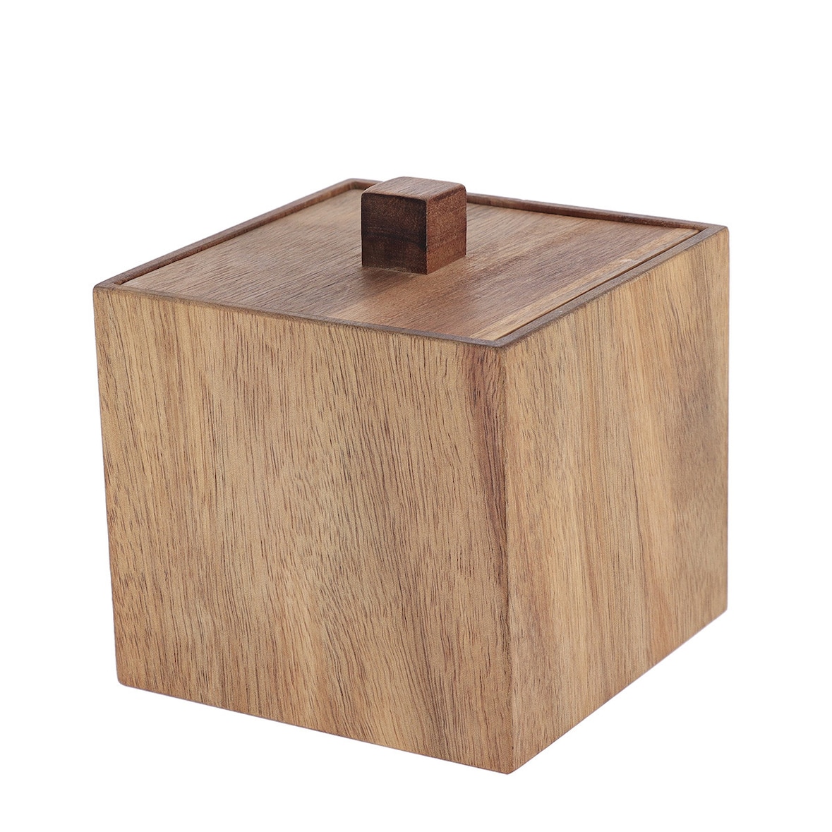 Boite à Coton et Cotons-tiges carrée en Bois