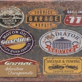thumbnail of HMF Vintage Deko Koffer aus Holz, Aufbewahrungsbox mit Deckel und Ledergriff, stilvolle Aufbewahrung und Geschenkidee, Garage, 44 x 32 x 16 cm