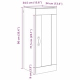 thumbnail of vidaXL Wandschrank Schwarz Eichen-Optik 34,5 x 34 x 90 cm