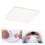 thumbnail of Paulmann VariFit Panneau encastré LED Veluna IP44 carré 185x185mm  17,5W 1500lm 4000K Satiné 92398