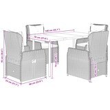 thumbnail of vidaXL 5-tlg. Garten-Essgruppe mit Kissen Beige Poly Rattan