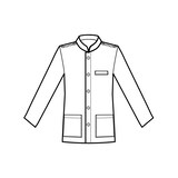 thumbnail of Isacco Coreana. Unisex. Negro. Manga Larga. con Galones-L